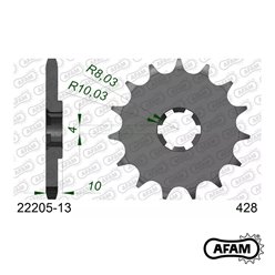 Zębatka przednia 13 Suzuki GZ 125, GN 125, VL 125 Intruder ŁAŃC. 428 AFAM | 22205-13