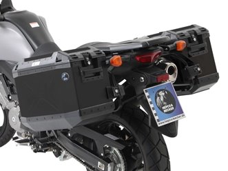 Stelaż kufrów bocznych + kufry boczne XplorerCutout-Träger + Xplorer Koffer Suzuki V-Strom 650 L2 / XT AB 2012-2016 Hepco Becker | 6513528 00 22-01-40