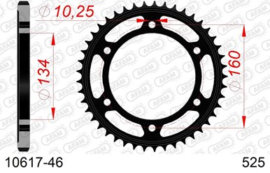 Zębatka tylna 46 Honda CBR 600F Sport ŁAŃC. 525 AFAM | 10617-46