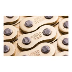 Łańcuch napędu Moretti 428H-130 (bez o-ring), złoty, do motoroweru