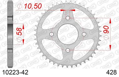 Zębatka tylna 42 Honda CG 125, CM 125, CB 125T, Daelim VC 125 ŁAŃC. 428 AFAM | 10223-42