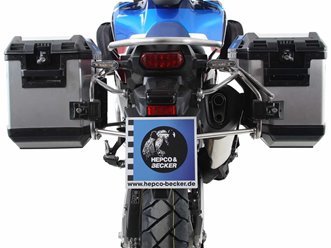 Stelaż kufrów bocznych XplorerCutout + kufry Xplorer Honda CRF 1000L AT Adv Sp 2018-2019 Hepco Becker | 6519510 00 22-00-40