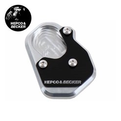 Poszerzenie stopki bocznej Aprilia Tuono V4 Factory srebrno-czarne Hepco&Becker | 42117716 00 91