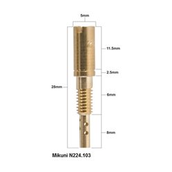 Dysza wolnych obrotów Mikuni typ N224.103 średnica #12,5 1 szt. ProX | 49.012.5/1