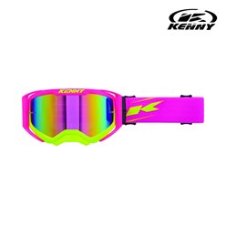 Kenny Racing Gogle Performance EVO 2 Neon Pink Lustro różowy/żółty fluo | 261-0702011-12