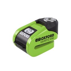 Blokada tarczy hamulcowej z alarmem Quartz XA6 kolor zielony fluo, PIN 6mm Oxford | LK904