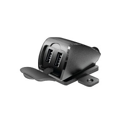 Usb-Fix Trek 2, podwójna, wodoodporna ładowarka USB mocowana na śruby lub na taśmie - Ultra Fast Charge - 5400 mA - 12/24 V LAMPA