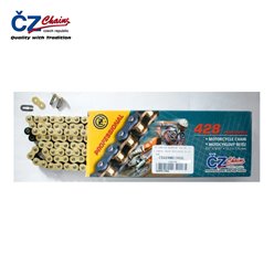 Łańcuch napędowy 428 MX (136 ogniw) złoty (MOTOCROSS DO 110 CCM) (23,0 KN) + zapinka CZ | CZ428MX136GL