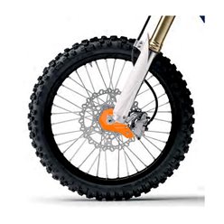 Osłona dolnej części amortyzatora przód (z zestawem montażowym) Husqvarna TC/FC/TE/FE, KTM SX/SX-F/EXC/EXC-F, GAS GAS MC/MC-F, Sherco SE/SE-R/SEF-R Pomarańczowy Polisport | 8152400003