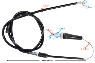 Linka gazu Cross 300cc Barton NXT 300 -Kayo, Apollo, Diabolini, Xmotos
