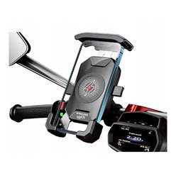 Uchwyt motocyklowy na telefon z ładowarką R15W-PD Biketec | BT191