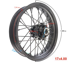 Felga tył 17 tarcza Barton Hyper 125 154FMI Motocykl 125
