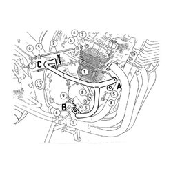 Gmole silnika Suzuki GSF 650 / S Bandit 2005 - 2006 Hepco Becker | 501319 00 01