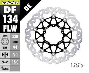 GALFER TARCZA HAMULCOWA PRZÓD HONDA CBR 1000RR 2020-; CMX 1100 REBEL 2021- (WAVE FLOATING) (330X94X5MM)