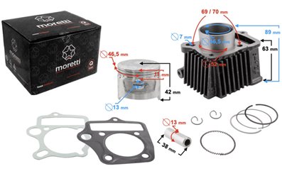 Cylinder 80cm3 motorower 139FMB Moretti | 5905220820016