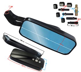 Lusterka chopper cruiser M8 M10 uniwersalne bez homologacjąi