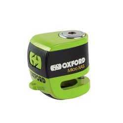 Blokada tarczy hamulcowej z alarmem Micro XA5 kolor zielony fluo, PIN 5.5mm Oxford | LK900