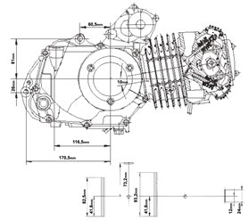 Silnik ATV 140 3+1 Moretti Manual