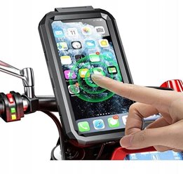 Wodoodporny uchwyt motocyklowy na telefon z tłumikiem drgań eXtreme | WOD000040