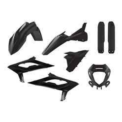 Komplet plastików (FULL KIT) z osłoną lampy i osłonami amortyzatorów Beta RR 2T/4T Czarny Polisport | 91317