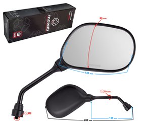 Lusterka do skutera 21 oba gwinty prawe 8mm z homologacjąą GY6 139QMB, 139QMA Skuter 4T