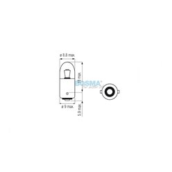 Żarówka BOSMA 12V 4W BA9s ORANGE