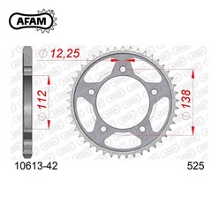 Zębatka tylna 42 Honda CBF 600, CB 600, CB 650F, CBR 650F, VT 750DC ŁAŃC. 525 AFAM | 10613-42