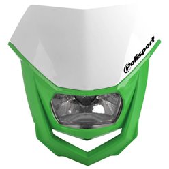 Lampa przednia Model Halo Biały/Zielony Polisport | 8657400041