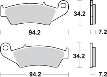 Klocki hamulcowe KH185 / KH389 OFF-ROAD SINTER KOLOR ZŁOTY