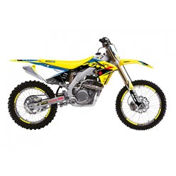BLACKBIRD KOMPLET NAKLEJEK (OKLEIN) SUZUKI RMZ 450 2008-2017 DREAM 5 KOLOR NIEBIESKI ŻÓŁTY CZARNY