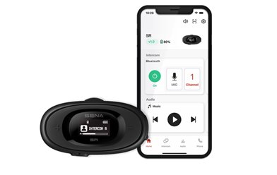 Sena interkom motocyklowy 5R Bluetooth 5.1 do 700m z wyświetlaczem LCD, głośnikami HD speakers i uniwersalnym zestawem mikrofonów 2 zestawy | 5R-01D