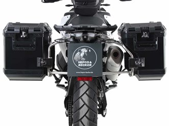 Stelaż kufrów bocznych XplorerCutout + kufry Xplorer KTM 790 Adventure/R 2019-2021 Hepco Becker | 6517581 00 22-01-40