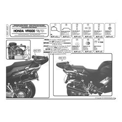 Stelaż kufrów bocznych MONOKEY Honda VFR 800 Kappa | KL257