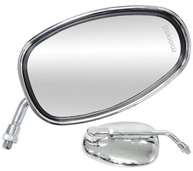 Lusterka oba gwinty prawe (gwint 10mm) srebrne do motoroweru Bart 139FMB Motorower biegowy