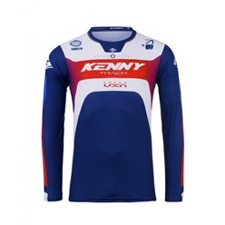 Koszulka Cross/Enduro Kenny Racing Track Focus Patriot Niebieski/Biały / Czerwony S | 251-3403011-5428