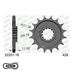 Zębatka przednia 16 Suzuki DR 125 ŁAŃC. 428 AFAM | 22201-16