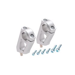 Podwyższenie kierownicy z przesunięciem 20 mm w górę, 30 mm w tył srebrne BMW R 1200 GS Adventure 2008 - 2012 Hepco & Becker | 4245637 00 09