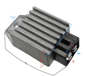 Regulator napięcia skuter 4T GY6 139QMB, 139QMA Skuter 4T