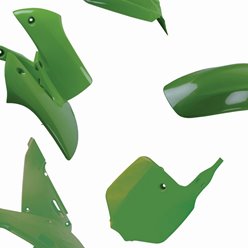 Komplet plastików Kawasaki KX 65 Polisport | 90923