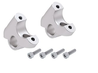 Podwyższenie kierownicy z przesunięciem 30 mm w górę, 24 mm w tył srebrne BMW R 1200 GS LC 2013-2018 Hepco & Becker | 4245668 00 09