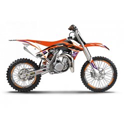Komplet naklejek (oklein) KTM SX 85 Dream 5 CHROME FMX Pomarańczowy Czarny Blackbird | E2539ABCRO