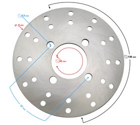 Tarcza Hamulcowa przód Barton Pentora 125cc Quad