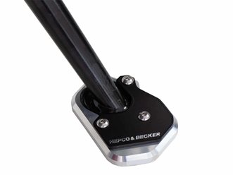 Poszerzenie stopki bocznej Aprilia Tuono V4 Factory srebrno-czarne Hepco&Becker | 42117716 00 91