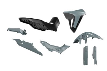 Komplet plastików z siedzeniem Revolution Honda XL 750 TRANSALP Szary/czarny Racetech | KITALP-GR0-024