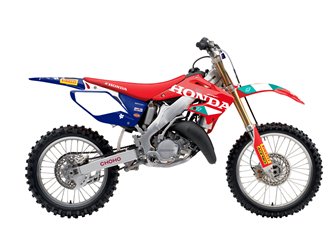 Komplet naklejek (oklein) Honda CR 125R/250R REPLICA TEAM HRC 25 BLACKBIRD | E2136R25