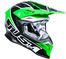 Kask JUST1 J39 THRUSTER black green fluo white gloss L