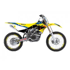 BLACKBIRD KOMPLET NAKLEJEK (OKLEIN) SUZUKI RMZ 250 2004-2006 DREAM 5 KOLOR NIEBIESKI ŻÓŁTY CZARNY