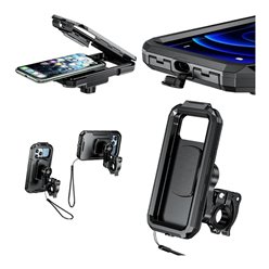 Wodoodporny uchwyt motocyklowy na telefon z tłumikiem drgań eXtreme | WOD000040