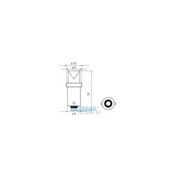 Żarówka BOSMA 12V 1*LED standard BA9s white 6000K wide viewing blister
