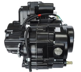 Silnik 70cc 4T poziomy z manualną skrzynią biegów do motoroweru, czarny, nowe pokrywy (bez oleju)